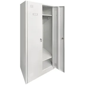 шкаф металлический для одежды двухдверный grette 1850х600х500, артикул jf-2b1a-1