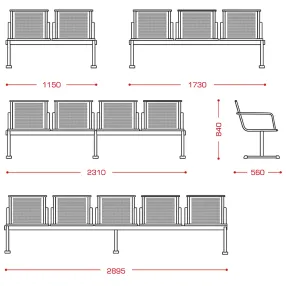 многоместная секция форум (модель см 88/3)